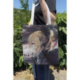 Zipzap Fate V5 Yazlık Kışlık Çift Taraflı Kanvas Baskı Bez Çanta Anime Çantası