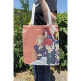 Zipzap Food Wars V5 Yazlık Kışlık Çift Taraflı Kanvas Baskı Bez Çanta Anime Çantası