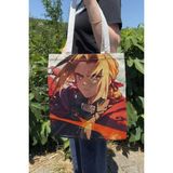 Zipzap Fullmetal Alchemist: Brotherhood V2 Yazlık Kışlık Çift Taraflı Kanvas Baskı Bez Çanta Anime Çantası