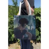 Zipzap Ghost In The Shell V4 Yazlık Kışlık Çift Taraflı Kanvas Baskı Bez Çanta Anime Çantası