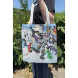 Zipzap Gintama V3 Yazlık Kışlık Çift Taraflı Kanvas Baskı Bez Çanta Anime Çantası