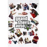 ZipZap Gta 5 Grand Theft Auto V Video Oyun Telefon Laptop Yapışkanlı Folyo Sticker Paketi (20 ADET)