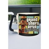 Zipzap Gta San Andreas Baskılı Seramik Lüks Kupa (1 Adet) Özel Siyah Kulp Dalga Kulp V4D - Renkli