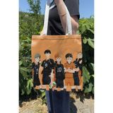 Zipzap Haikyuu V1 Yazlık Kışlık Çift Taraflı Kanvas Baskı Bez Çanta Anime Çantası