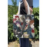 Zipzap Horimiya V1 Yazlık Kışlık Çift Taraflı Kanvas Baskı Bez Çanta Anime Çantası