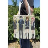 Zipzap Horimiya V3 Yazlık Kışlık Çift Taraflı Kanvas Baskı Bez Çanta Anime Çantası