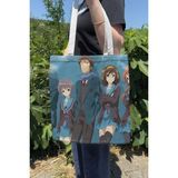 Zipzap Horimiya V4 Yazlık Kışlık Çift Taraflı Kanvas Baskı Bez Çanta Anime Çantası
