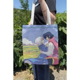 Zipzap Howl's Moving Castle V1 Yazlık Kışlık Çift Taraflı Kanvas Baskı Bez Çanta Anime Çantası