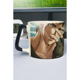 Zipzap Jojo No Kimyou Na Bouken Part Genel Anime Baskılı Seramik Lüks Kupa (1 Adet) Özel Siyah Kulp Dalga Kulp V3D - Renkli