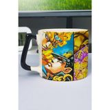 Zipzap Jojo No Kimyou Na Bouken Part Genel Anime Baskılı Seramik Lüks Kupa (1 Adet) Özel Siyah Kulp Dalga Kulp V4D - Renkli