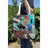 Zipzap Jujutsu Kaisen V1 Yazlık Kışlık Çift Taraflı Kanvas Baskı Bez Çanta Anime Çantası