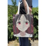 Zipzap Kaguya Sama V2 Yazlık Kışlık Çift Taraflı Kanvas Baskı Bez Çanta Anime Çantası