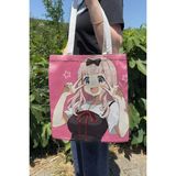 Zipzap Kaguya Sama V5 Yazlık Kışlık Çift Taraflı Kanvas Baskı Bez Çanta Anime Çantası