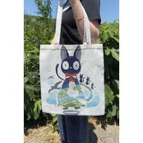 Zipzap Kiki's Delivery Service V2 Yazlık Kışlık Çift Taraflı Kanvas Baskı Bez Çanta Anime Çantası