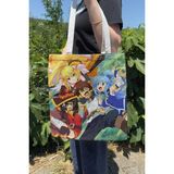 Zipzap Konosuba V1 Yazlık Kışlık Çift Taraflı Kanvas Baskı Bez Çanta Anime Çantası