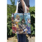 Zipzap Konosuba V3 Yazlık Kışlık Çift Taraflı Kanvas Baskı Bez Çanta Anime Çantası