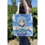 Zipzap Konosuba V5 Yazlık Kışlık Çift Taraflı Kanvas Baskı Bez Çanta Anime Çantası