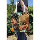 Zipzap My Hero Academia V1 Yazlık Kışlık Çift Taraflı Kanvas Baskı Bez Çanta Anime Çantası