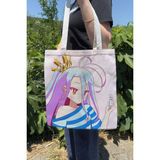 Zipzap No Game No Life V1 Yazlık Kışlık Çift Taraflı Kanvas Baskı Bez Çanta Anime Çantası