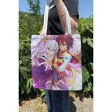 Zipzap No Game No Life V4 Yazlık Kışlık Çift Taraflı Kanvas Baskı Bez Çanta Anime Çantası