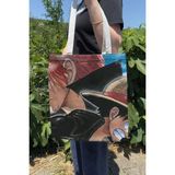 Zipzap One Piece V3 Yazlık Kışlık Çift Taraflı Kanvas Baskı Bez Çanta Anime Çantası