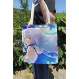 Zipzap Plastic Memories V3 Yazlık Kışlık Çift Taraflı Kanvas Baskı Bez Çanta Anime Çantası