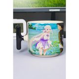 Zipzap Re Zero Anime Baskılı Seramik Lüks Kupa (1 Adet) T Şeklinde Özel Siyah Kulp Dalga Kulp V3T - Renkli