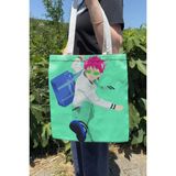 Zipzap Saiki Kusuo V1 Yazlık Kışlık Çift Taraflı Kanvas Baskı Bez Çanta Anime Çantası