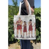 Zipzap Slam Dunk V4 Yazlık Kışlık Çift Taraflı Kanvas Baskı Bez Çanta Anime Çantası