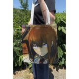 Zipzap Steins;gate V3 Yazlık Kışlık Çift Taraflı Kanvas Baskı Bez Çanta Anime Çantası