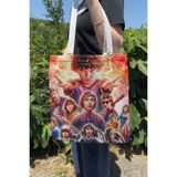 Zipzap Stranger Things 2 V2 Çift Taraflı Yazlık Kışlık Kanvas Baskı Bez Çanta Dizi Film