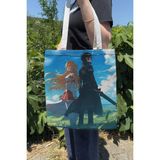 Zipzap Sword Art Online V1 Yazlık Kışlık Çift Taraflı Kanvas Baskı Bez Çanta Anime Çantası