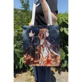 Zipzap Sword Art Online V2 Yazlık Kışlık Çift Taraflı Kanvas Baskı Bez Çanta Anime Çantası