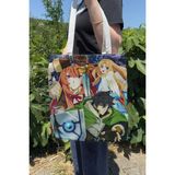 Zipzap The Rising Of The Shield Hero V1 Yazlık Kışlık Çift Taraflı Kanvas Baskı Bez Çanta Anime Çantası