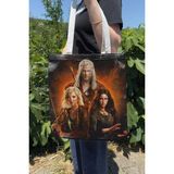 Zipzap The Witcher V1 Çift Taraflı Yazlık Kışlık Kanvas Baskı Bez Çanta Dizi Film