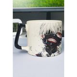 Zipzap Tokyo Ghoul Anime Baskılı Seramik Lüks Kupa (1 Adet) Özel Siyah Kulp Dalga Kulp V2D - Renkli