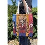 Zipzap Toradora! V1 Yazlık Kışlık Çift Taraflı Kanvas Baskı Bez Çanta Anime Çantası