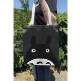 Zipzap Totoro V1 Yazlık Kışlık Çift Taraflı Kanvas Baskı Bez Çanta Anime Çantası