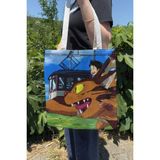 Zipzap Totoro V4 Yazlık Kışlık Çift Taraflı Kanvas Baskı Bez Çanta Anime Çantası