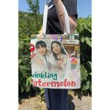 Zipzap Twinkling Watermelon- K Drama V2 Çift Taraflı Yazlık Kışlık Kanvas Baskı Bez Çanta Dizi Film