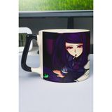 Zipzap Va-11 Hall-A Baskılı Seramik Lüks Kupa (1 Adet) Özel Siyah Kulp Dalga Kulp V3D - Renkli