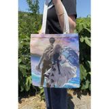 Zipzap Violet Evergarden V2 Yazlık Kışlık Çift Taraflı Kanvas Baskı Bez Çanta Anime Çantası