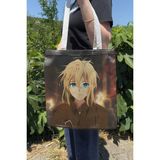 Zipzap Violet Evergarden V5 Yazlık Kışlık Çift Taraflı Kanvas Baskı Bez Çanta Anime Çantası
