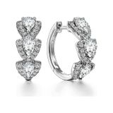 Zirconia Taşlı Diamond Stylish Night Halka Kadın Gümüş Küpe 17 MM