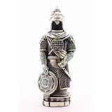 Zırhlı Cevşen Ayetli Asker Gümüş Biblo 3 Boyutlu Polyester Üzerine Metal Kaplama Biblo Küçükboy 24Cm