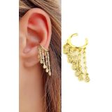 Zirkon Taş Detaylı 925ayar Gümüş Earcuff Kıkırdak Tasarım Küpe