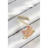 Zirkon Taşlı 3D Kedi Detaylı Nota Figürlü Gold Renk Kadın Broş Eb-53-Vice/(1395) 2504