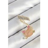 Zirkon Taşlı 3D Kedi Detaylı Nota Figürlü Gold Renk Kadın Broş