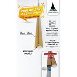 Zirve Alüminyum Alüminyum Köşebent Profili 1,5 cm x 1,5 cm L Profil 100 cm
