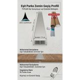 Zirve Alüminyum Kapı Eşik Profili Parke Kapı Altı Çıtası T Model 2.5cm x 8mm Alüminyum Gri 150 cm'ye Kadar Özel Ölçü